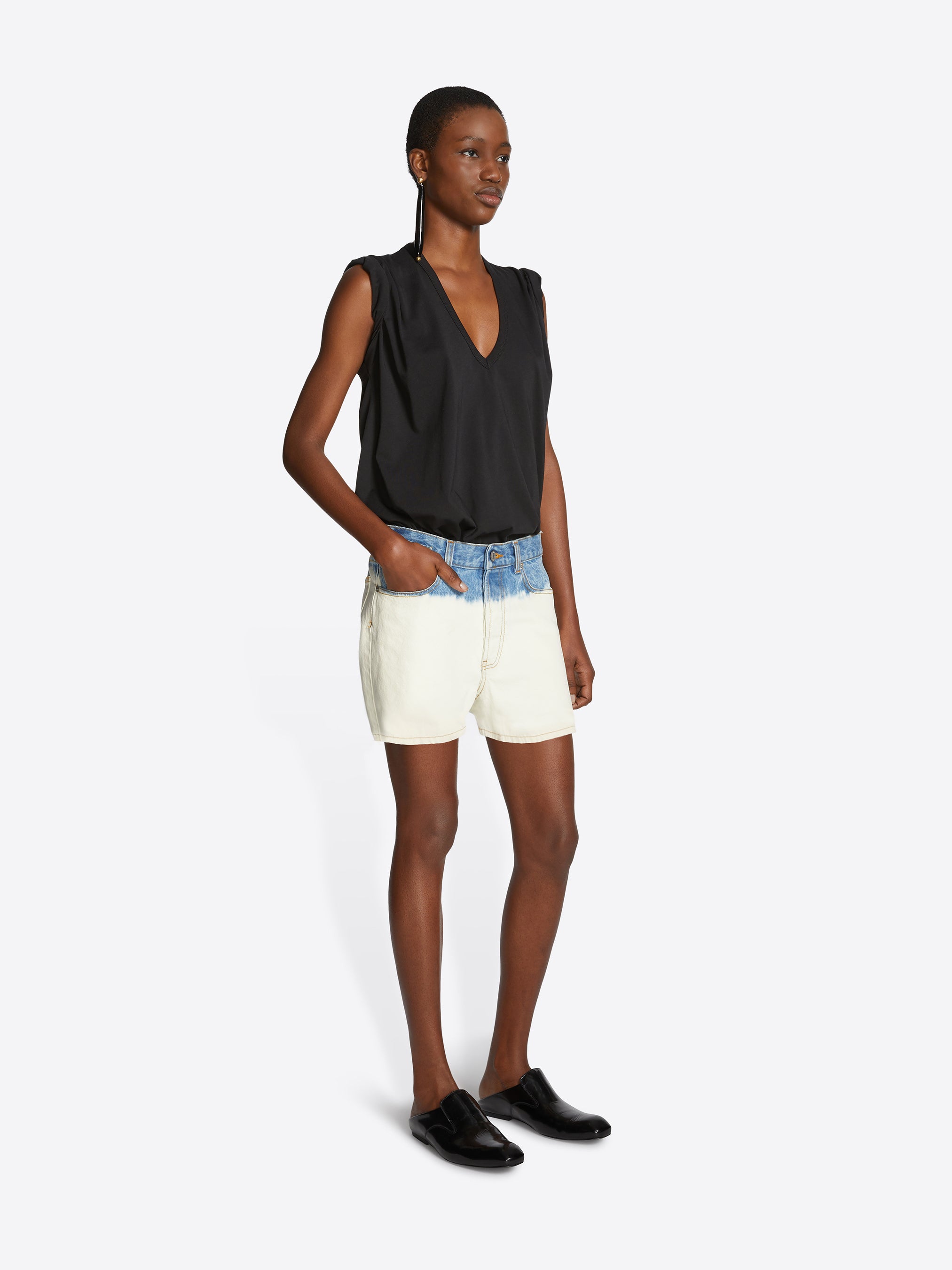 Bleach denim shorts - Women Denim Capsule | Dries Van Noten