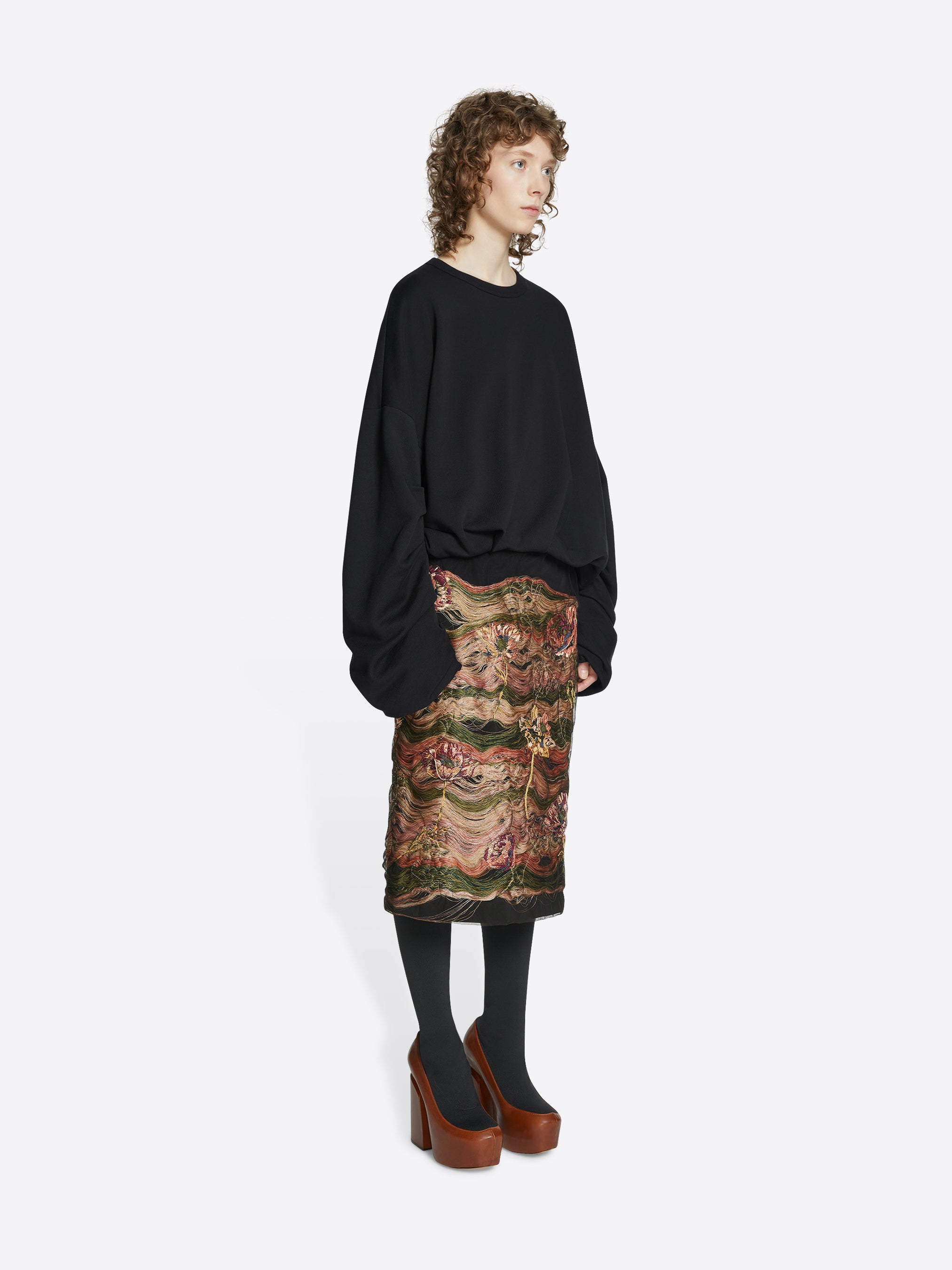 Draped sweatshirt - Autumn-Winter Women | Dries Van Noten