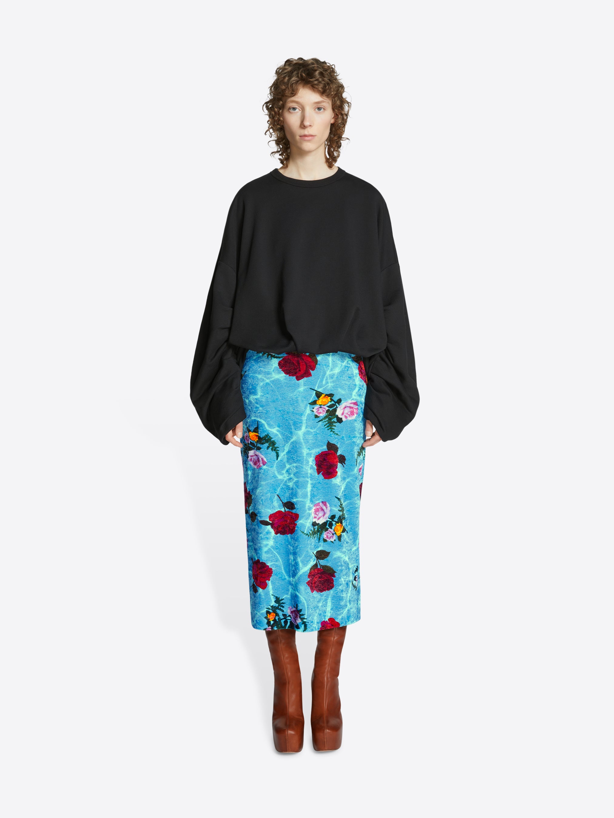 Floral velvet skirt - Autumn-Winter Women | Dries Van Noten
