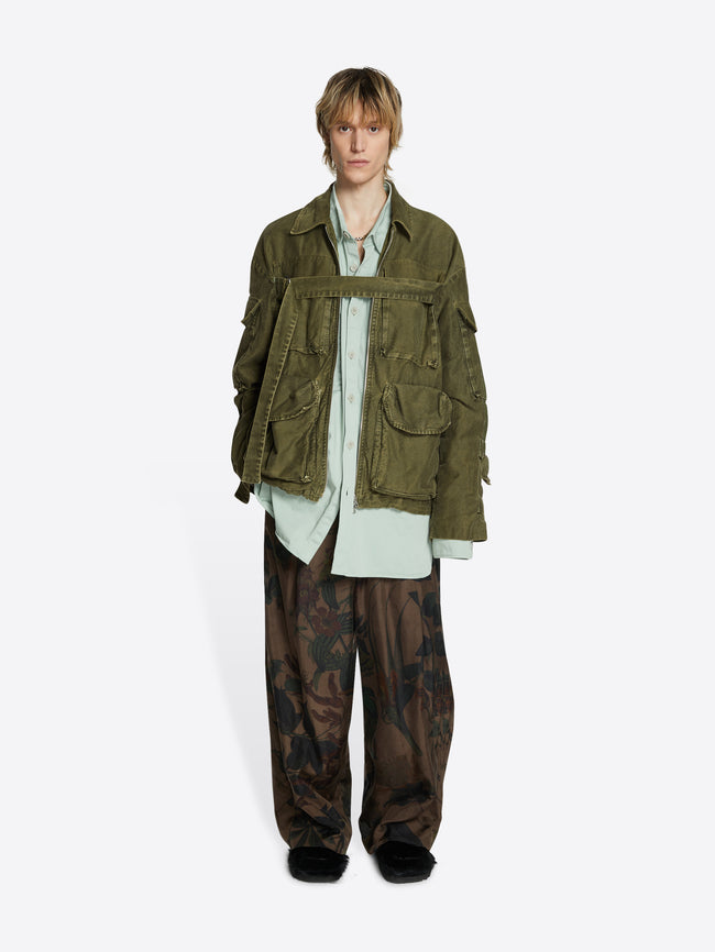 Dries Van Noten Oversized Workwear Coat - Pink (Engineered Jacquard) -  232-020216-7159-305