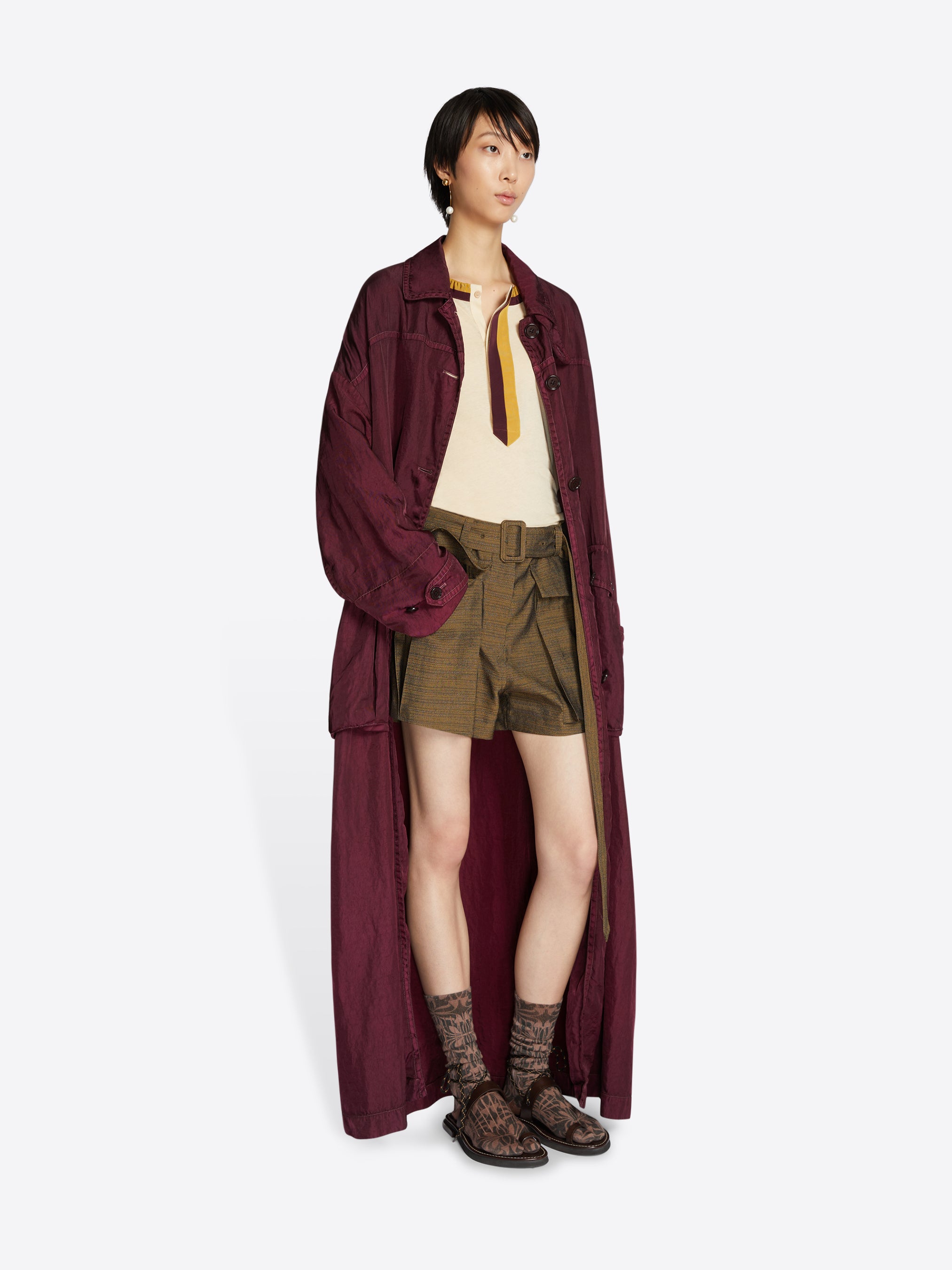 Loose overdyed coat - Spring-Summer Women | Dries Van Noten
