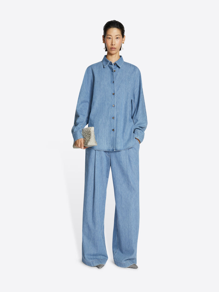 Denim cocoon shirt - Spring-Summer Women | Dries Van Noten