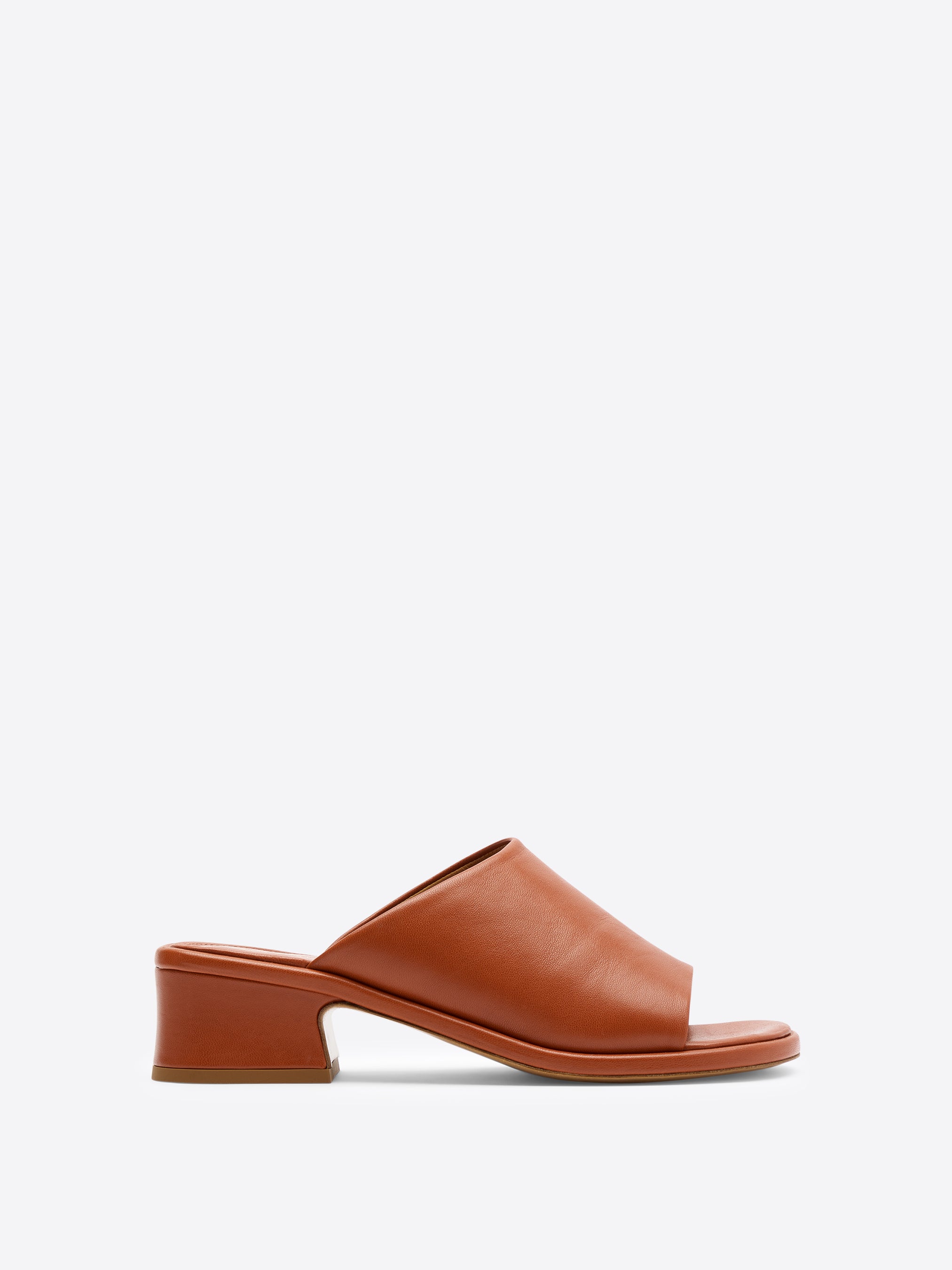 Spring leather mules