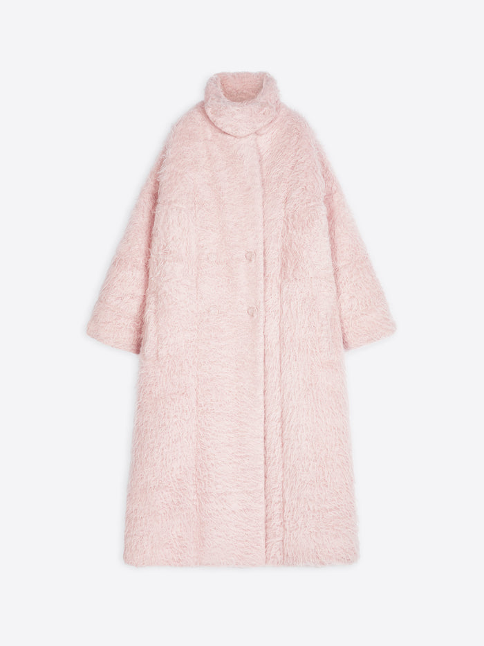 Long cocoon coat