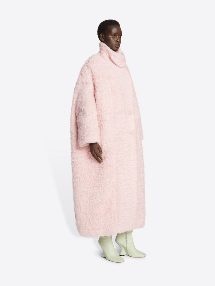 Long cocoon coat