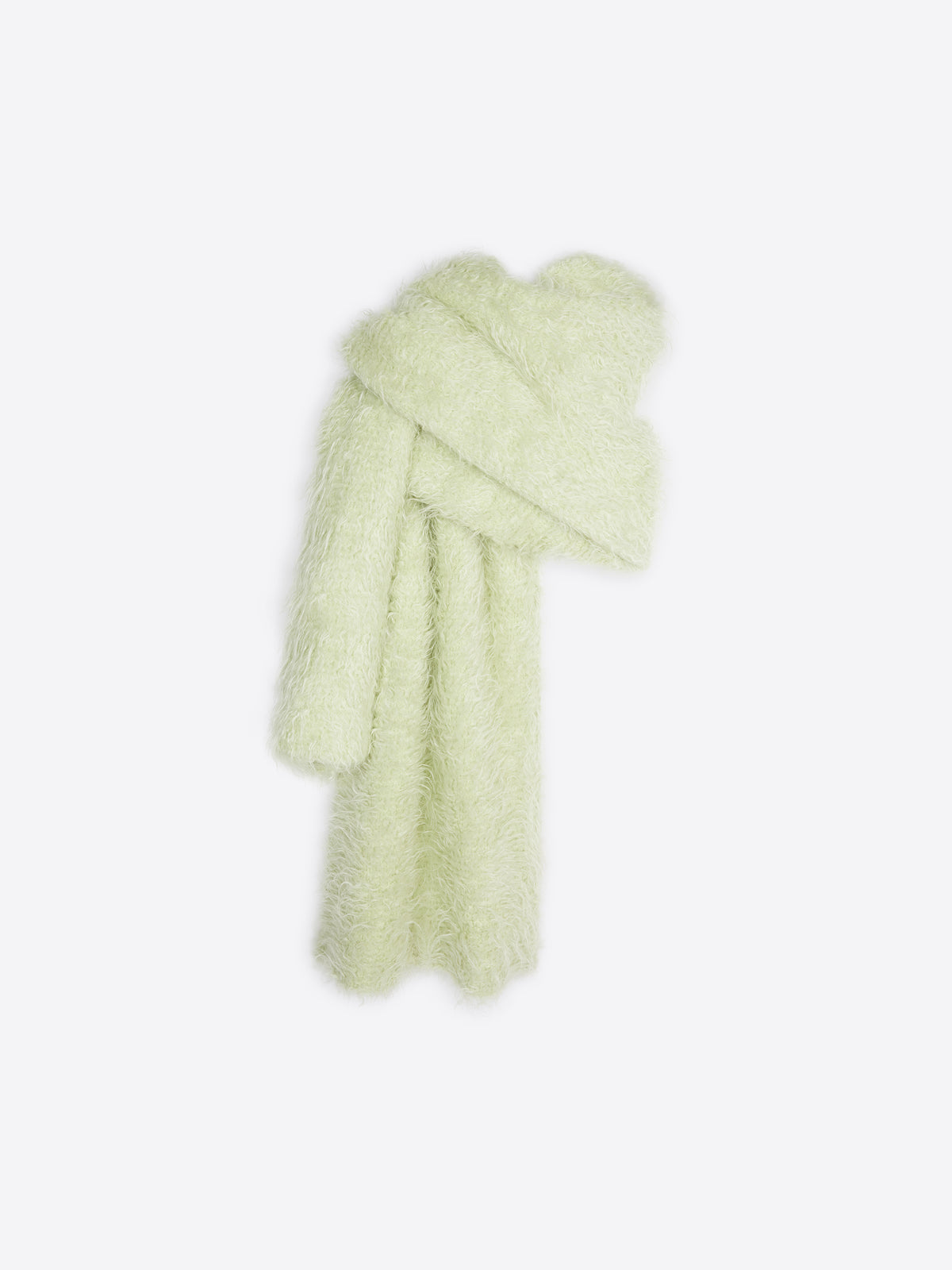 Faux fur sleeved scarf