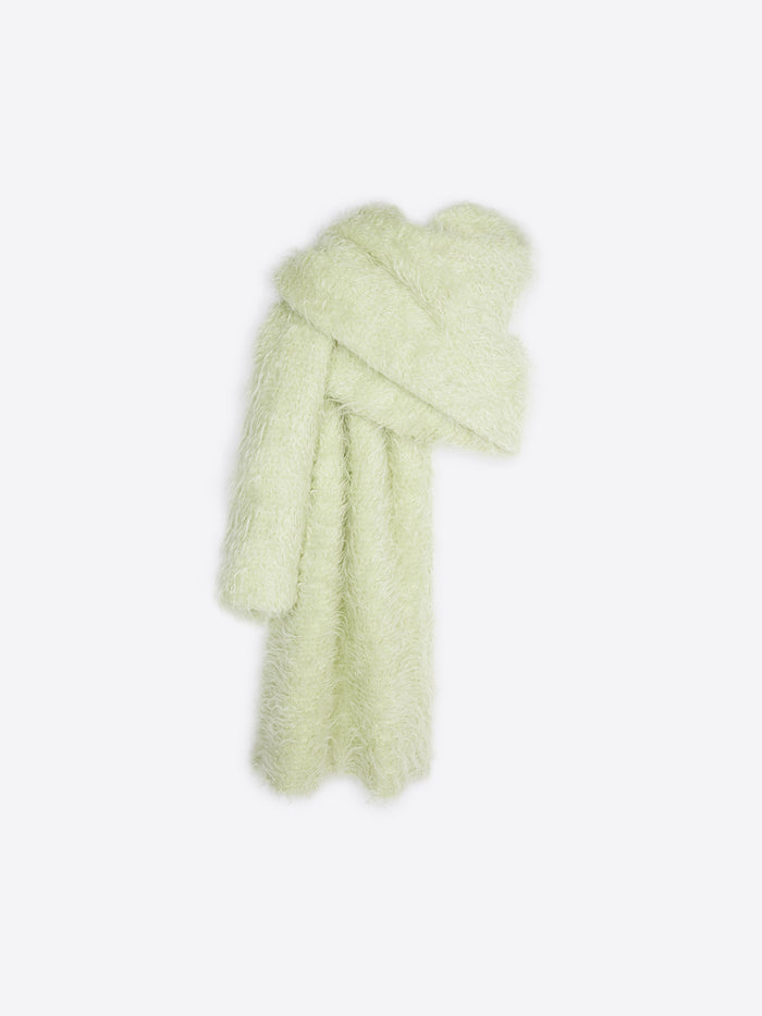 Faux fur sleeved scarf