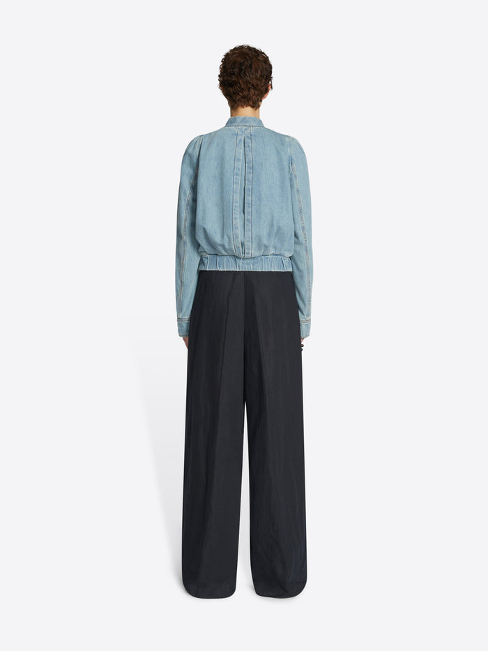 Wide pleated pants