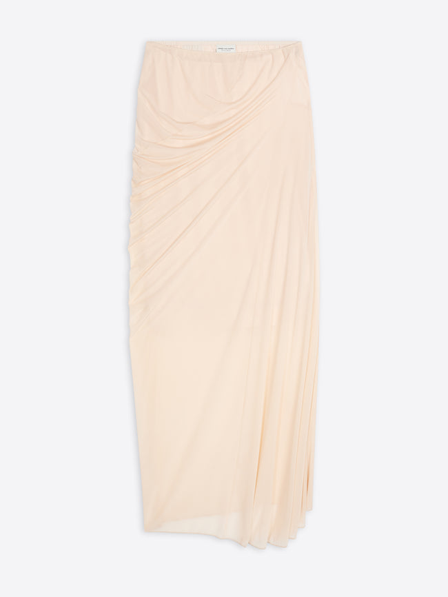 Fitted draped skirt