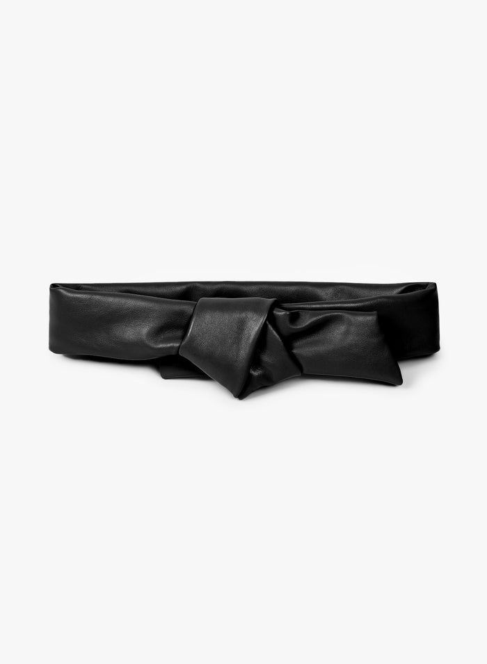 Leather knot belt