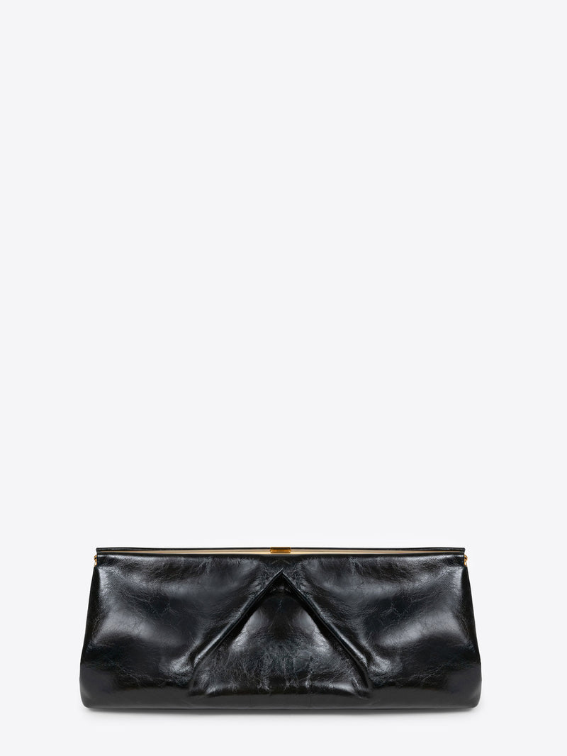 Large leather clutch