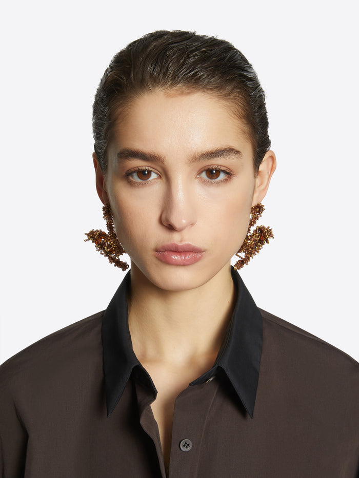 Embroidered earrings