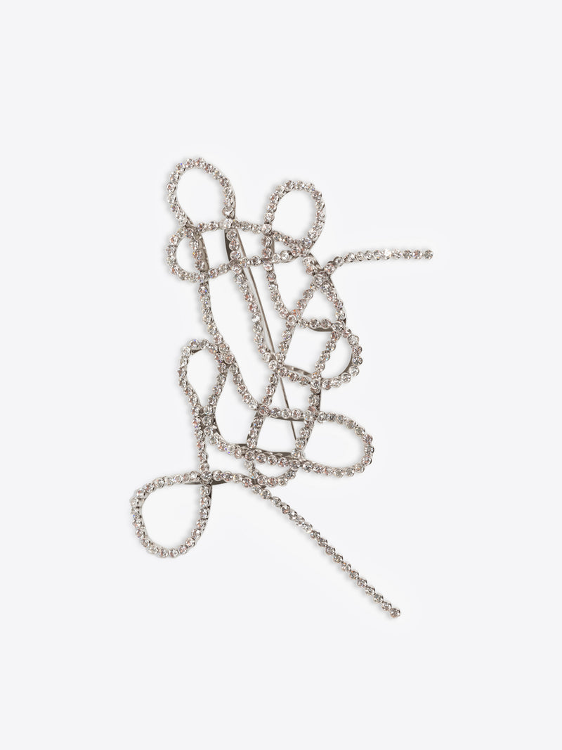 Strass chain brooch