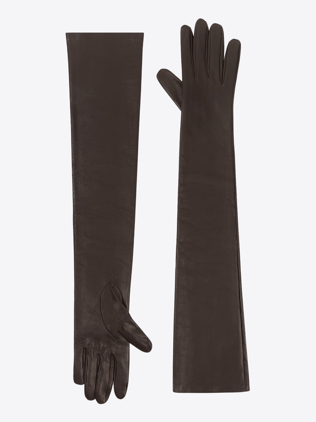 Long leather gloves