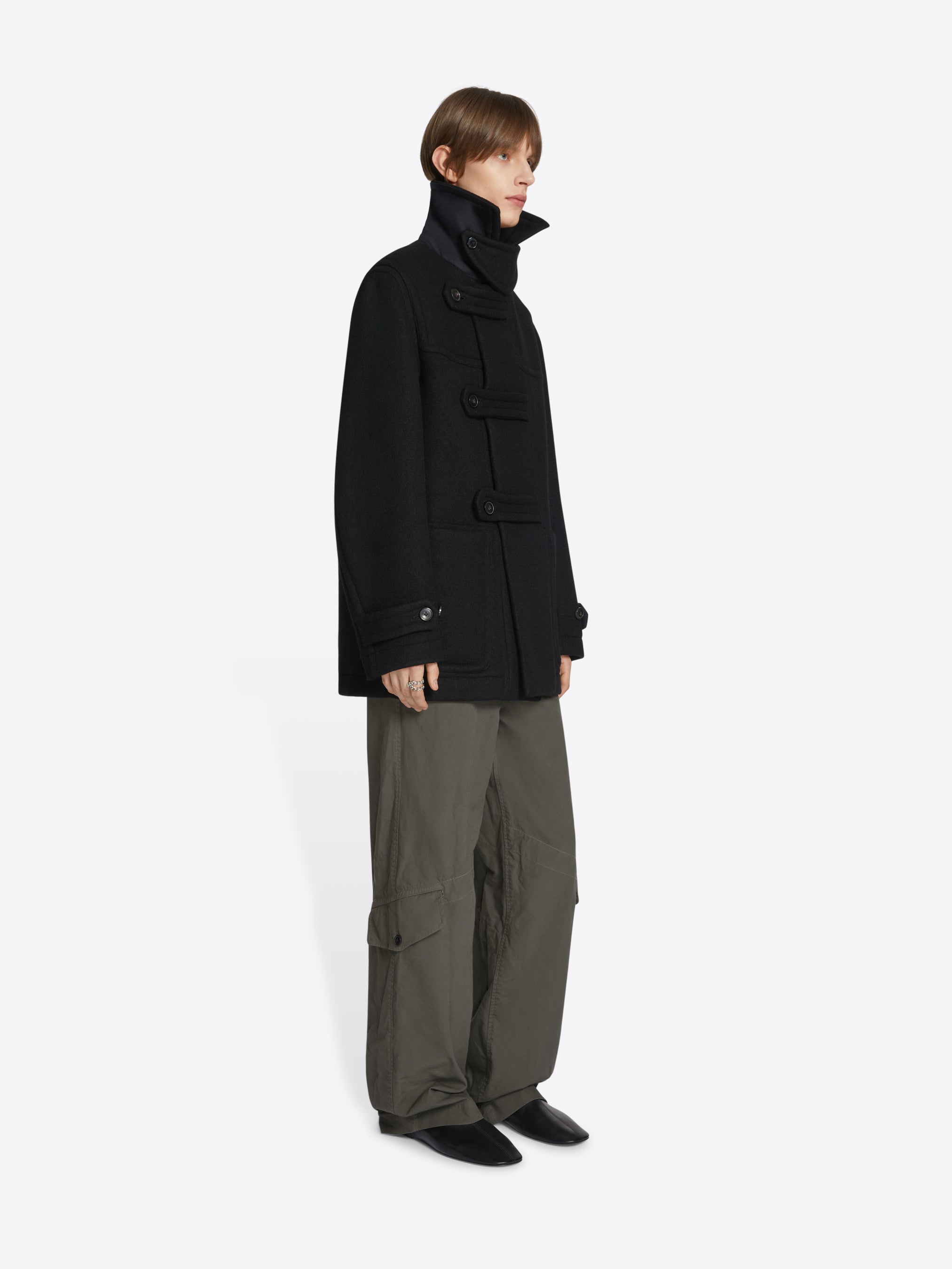 Cropped duffle coat Autumn Winter Men Dries Van Noten