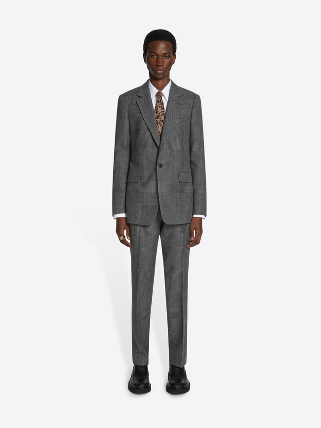 Checked wool suit