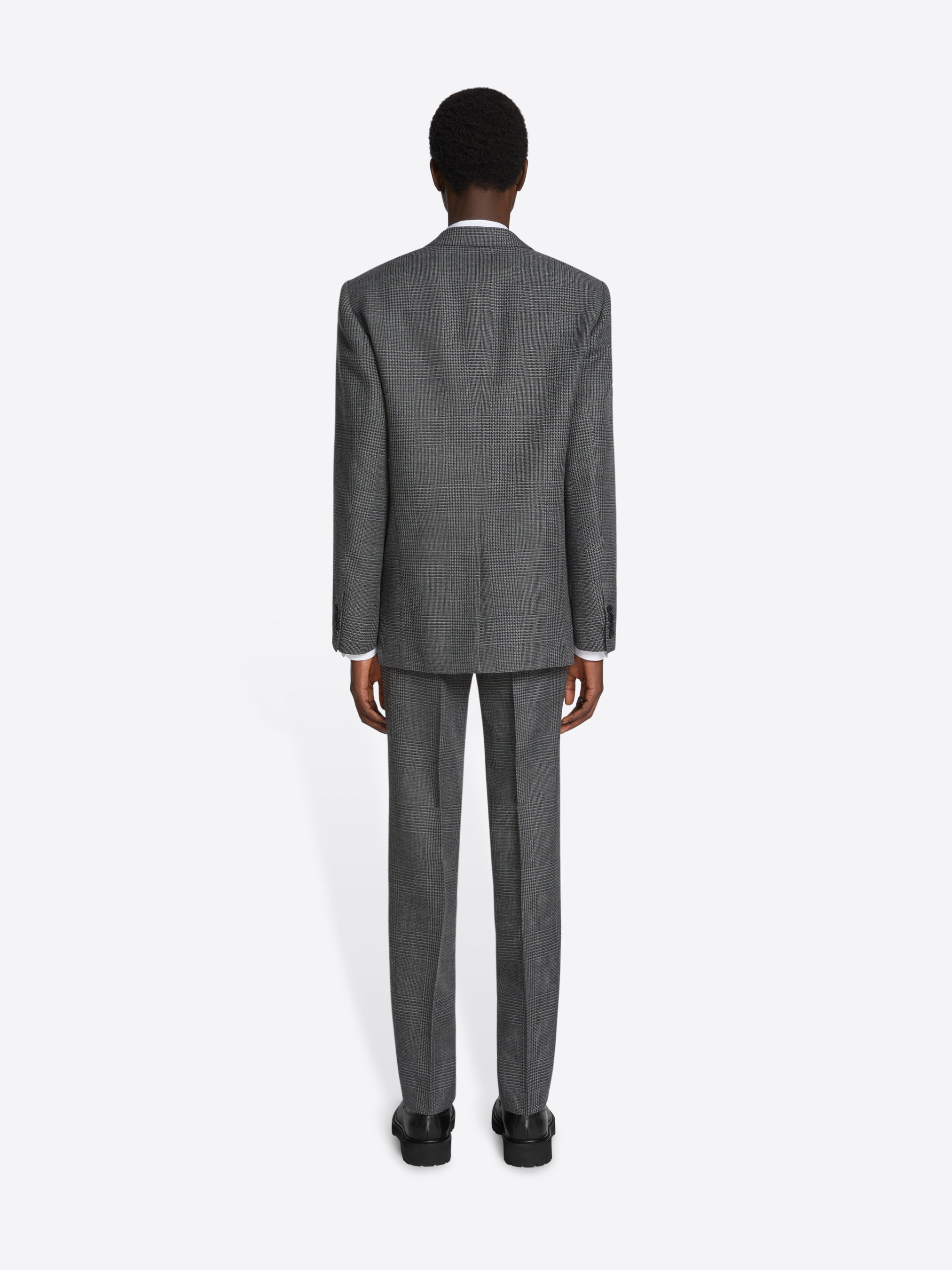 Checked wool suit Autumn Winter Men Dries Van Noten