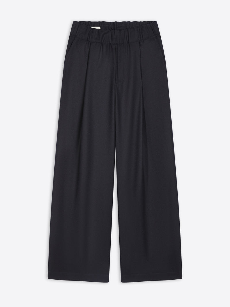 Wool pleated pants