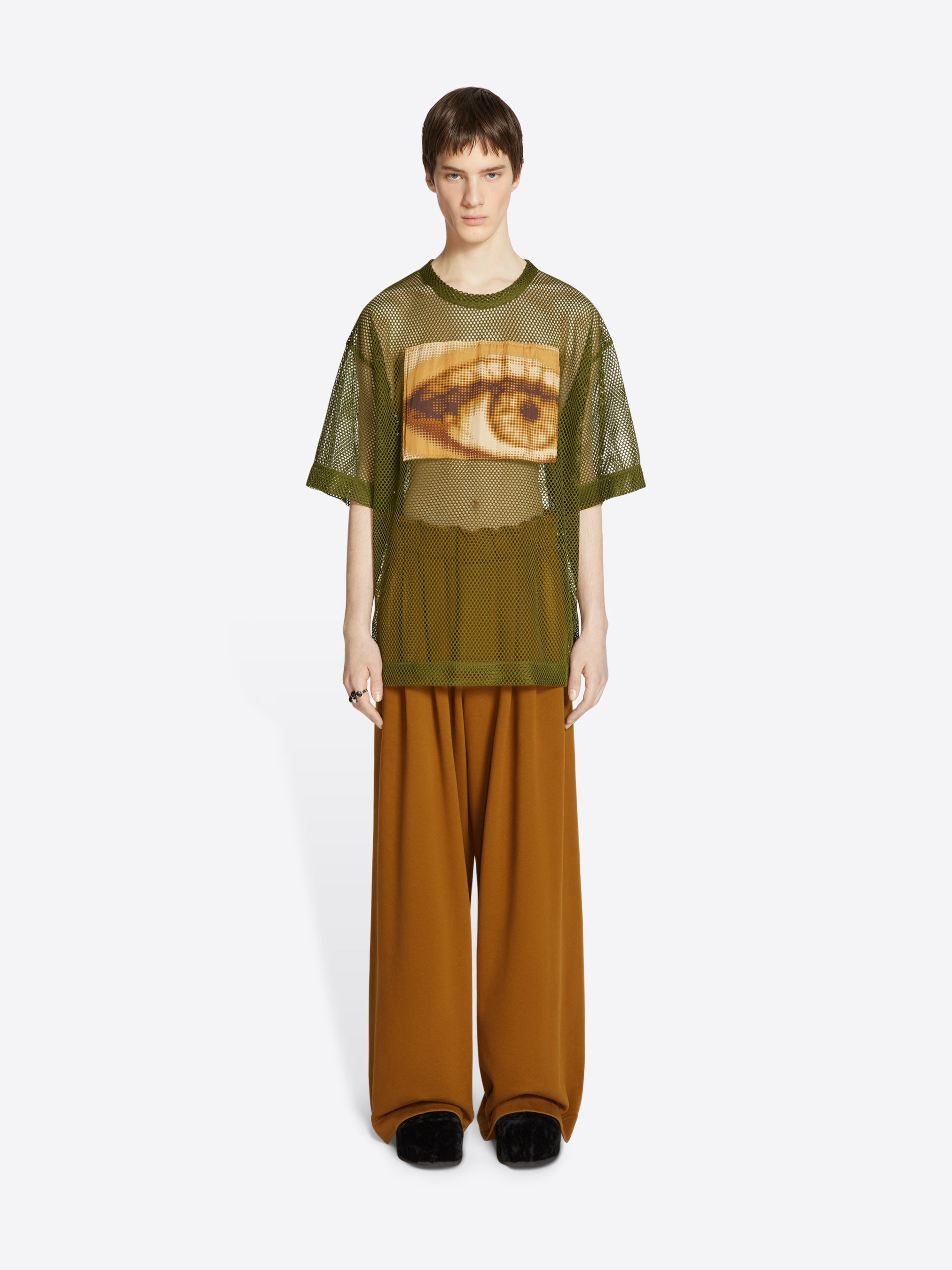 Patch mesh tee - Autumn-Winter Men | Dries Van Noten