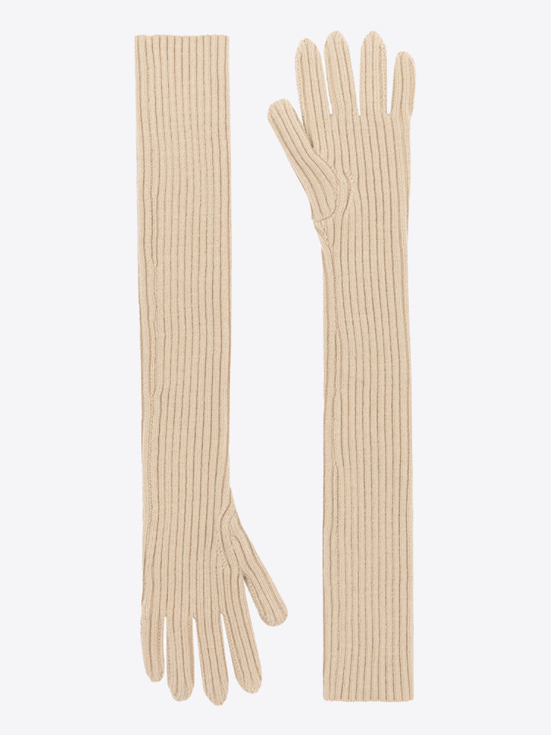 Long wool gloves