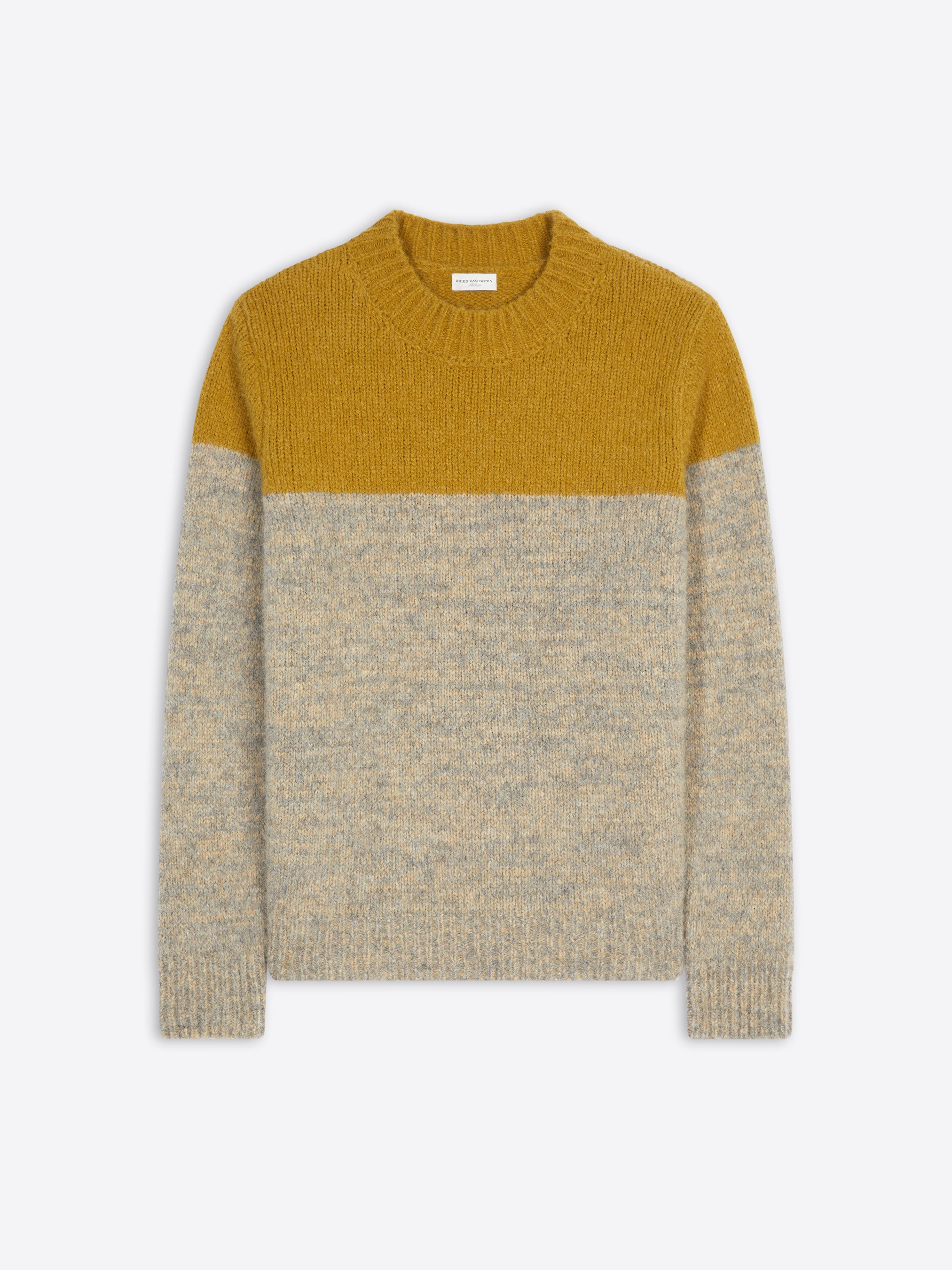 Yellow color block sweater new arrivals