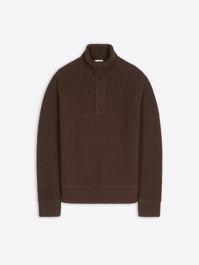 Buttoned wool sweater