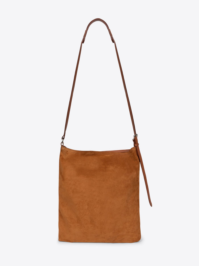 Suede tote bag