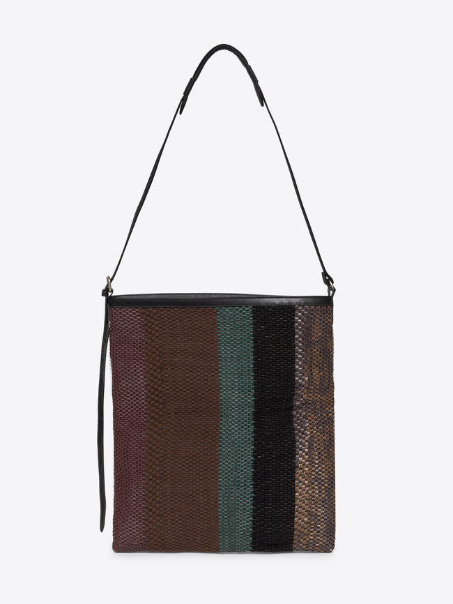 Hand woven tote bag