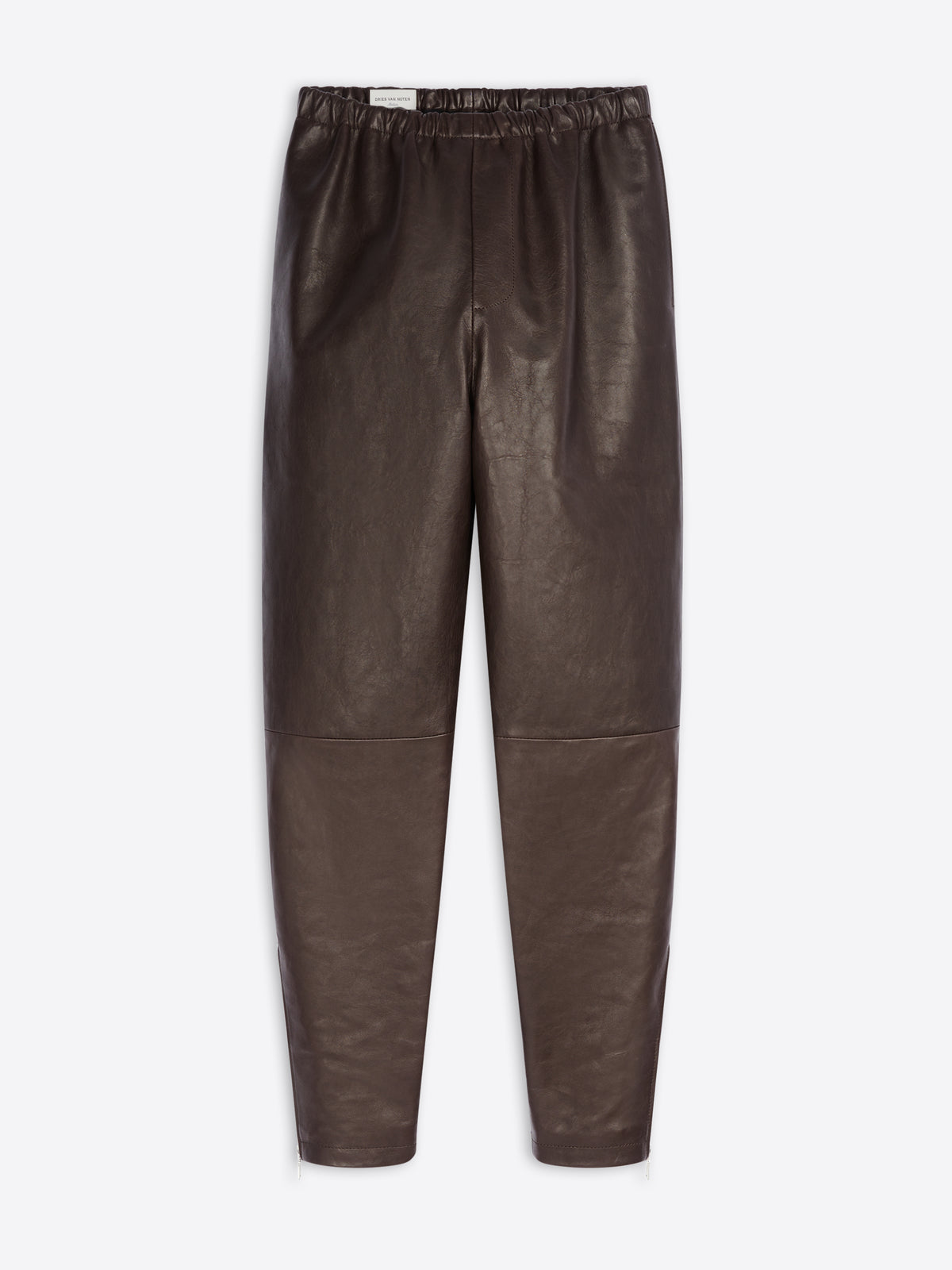 Tapered leather pants