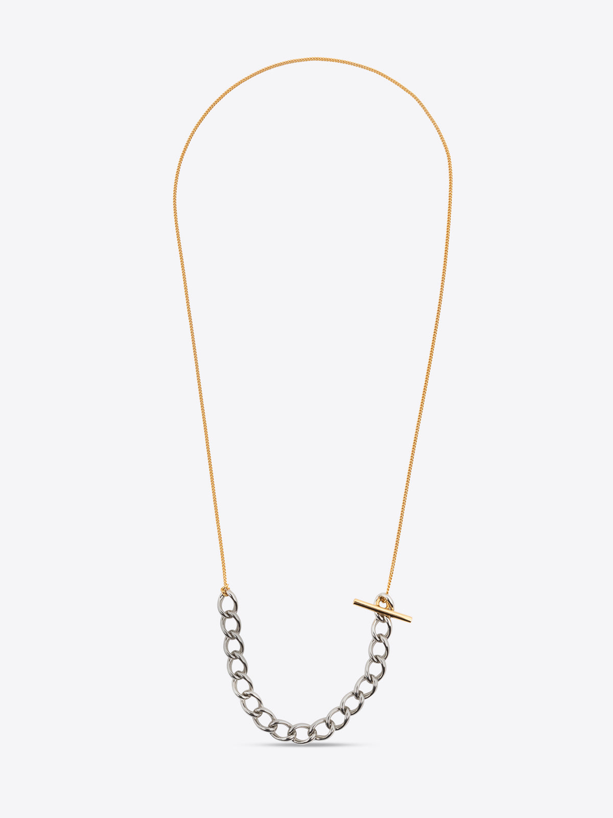 Contrast chain necklace