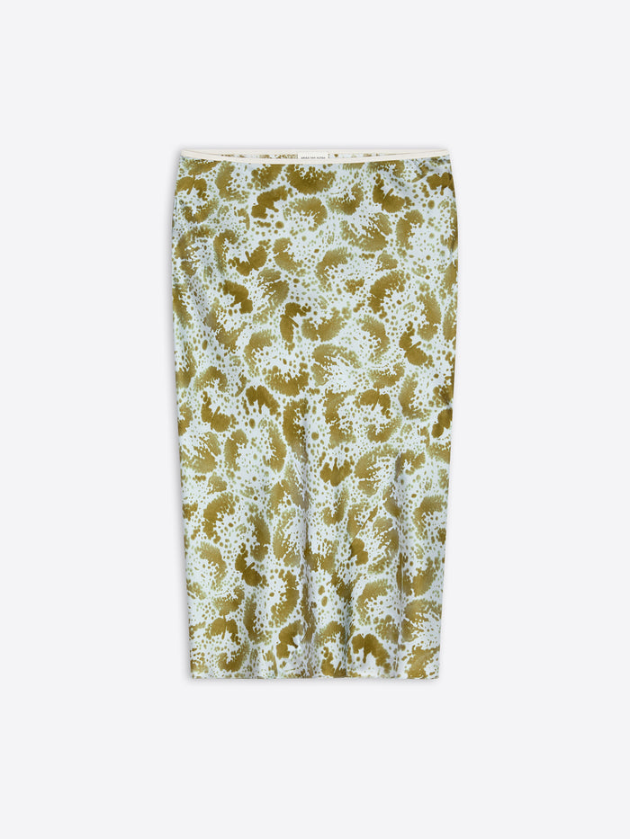 Printed silk skirt