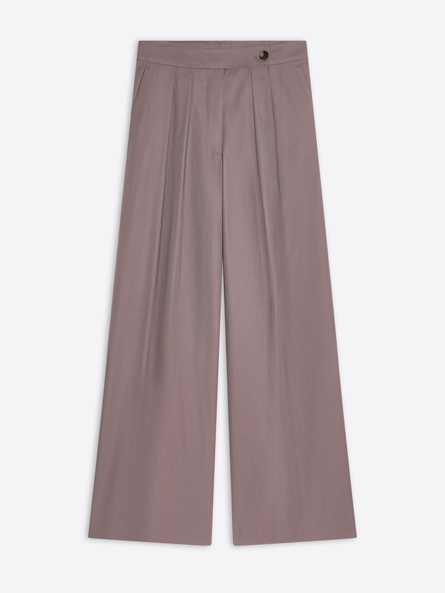 Wide pleated pants