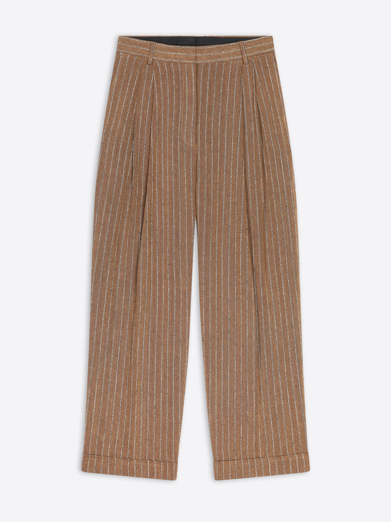 Pleated linen pants