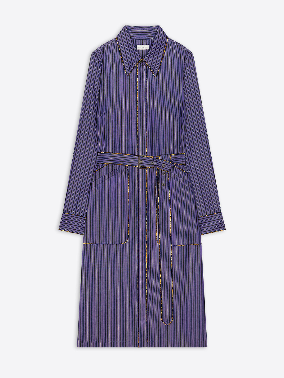 Belted shirt dress