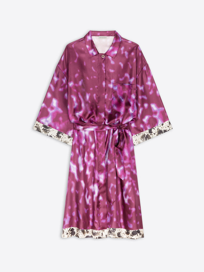 Silk shirt dress