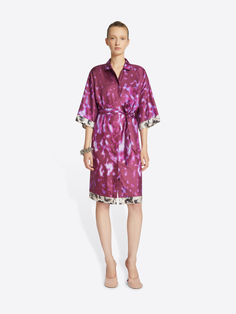 Silk shirt dress