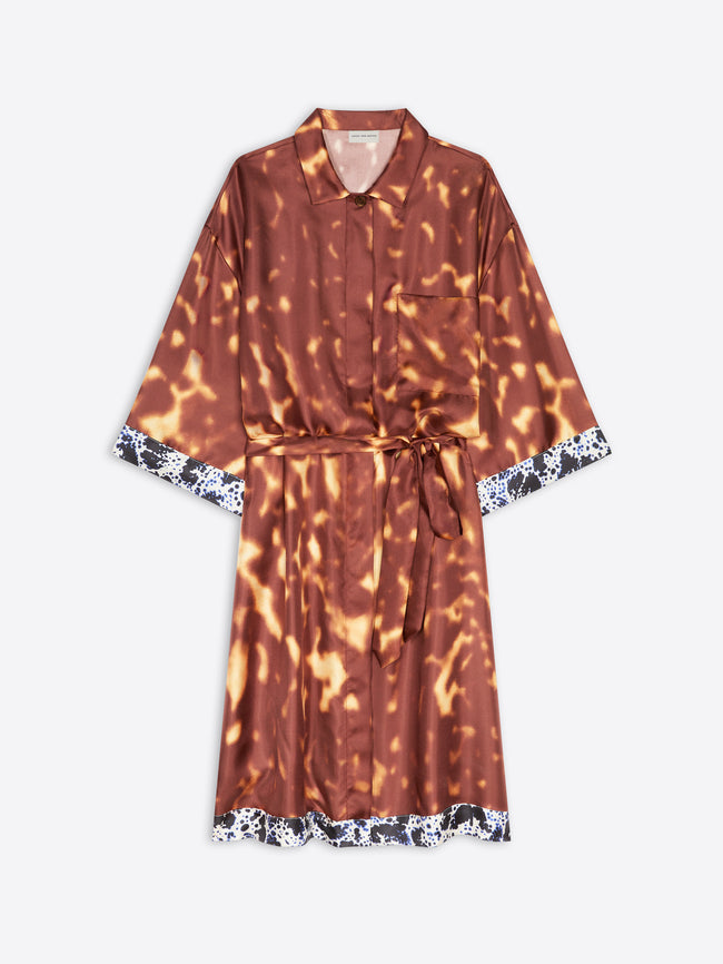 Silk shirt dress