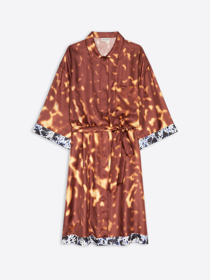 Silk shirt dress