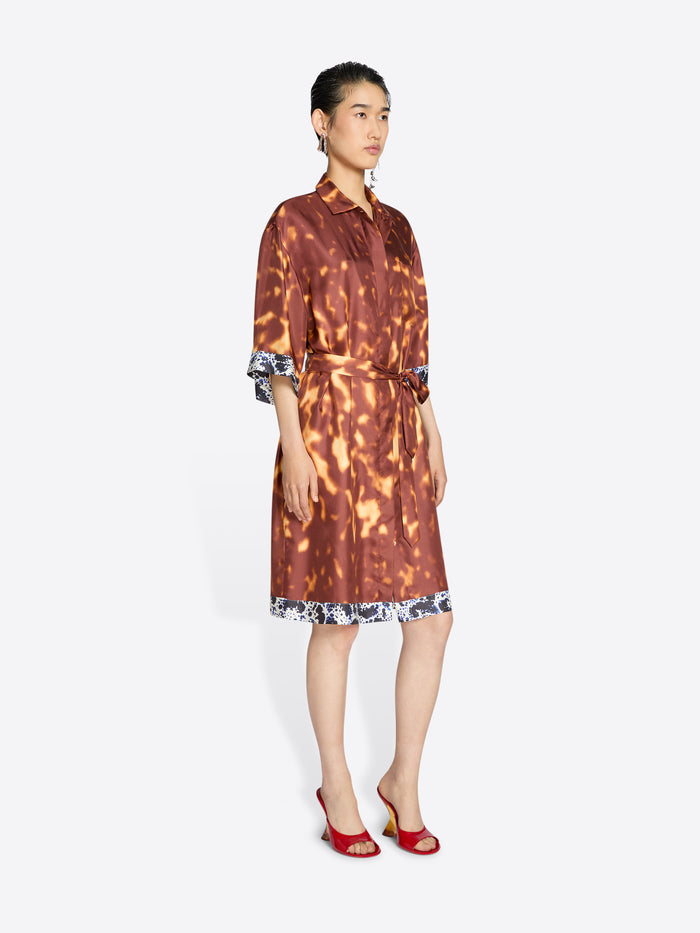 Silk shirt dress