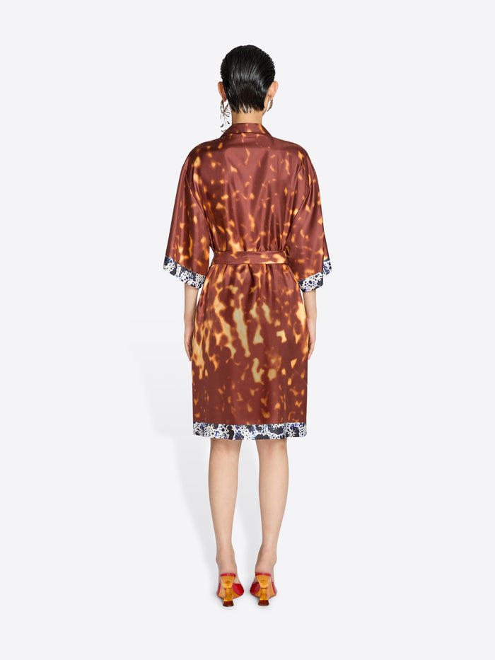 Silk shirt dress