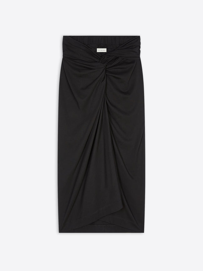 Knotted jersey skirt