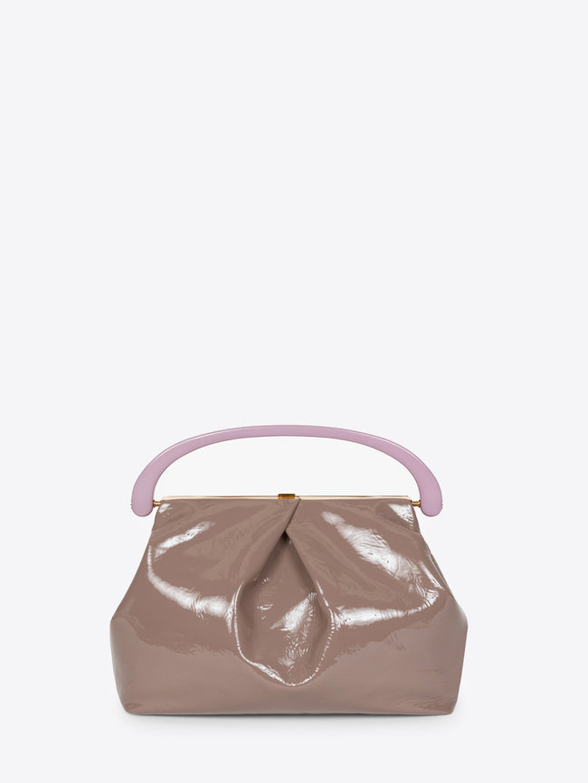 Folded leather bag