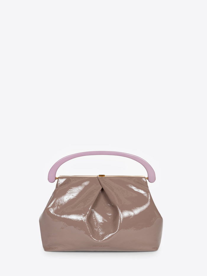 Folded leather bag