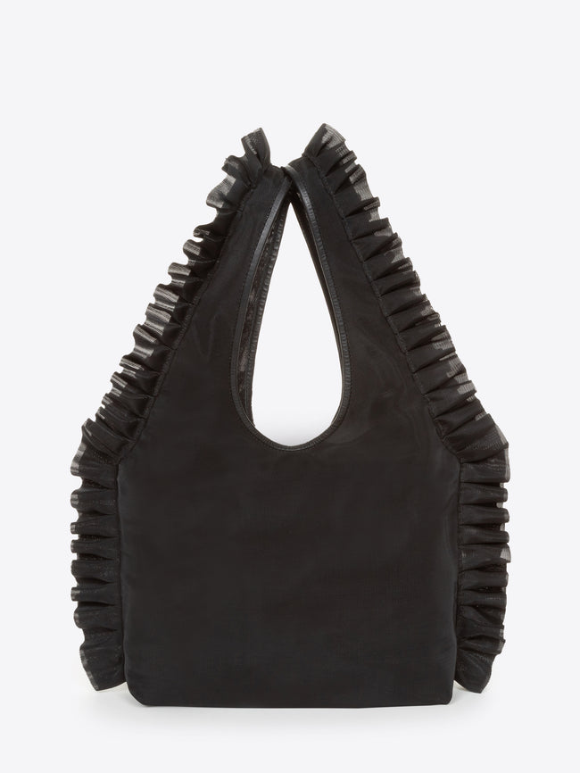 Ruffled tote bag