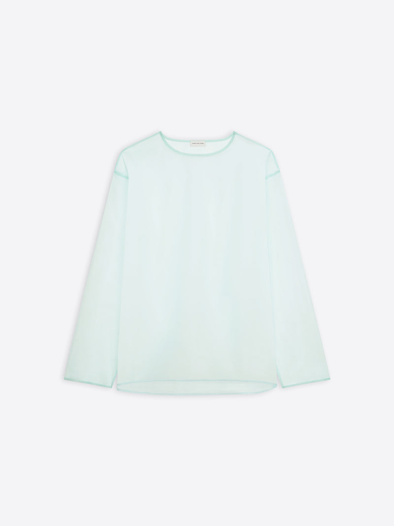 Sheer crew neck shirt