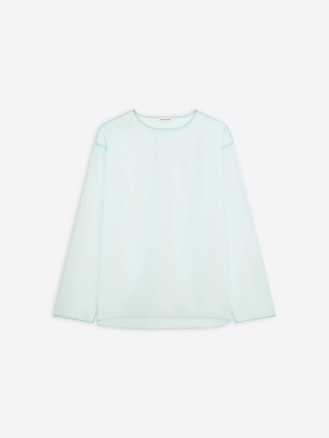 Sheer crew neck shirt