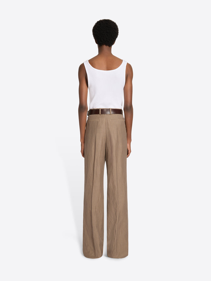 Linen straight pants