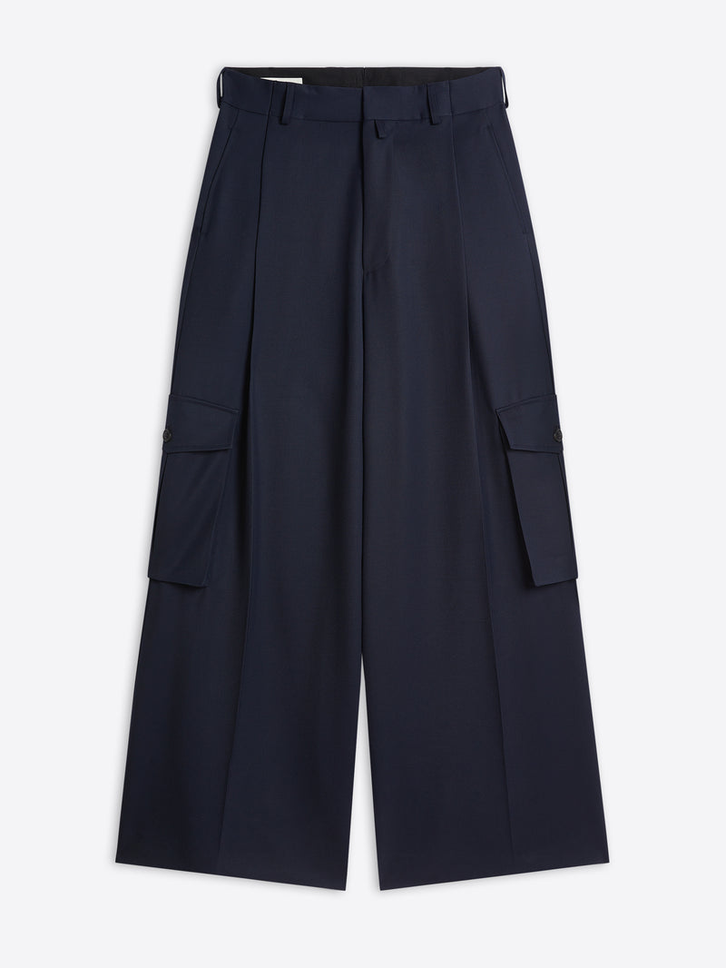 Wide belted pants