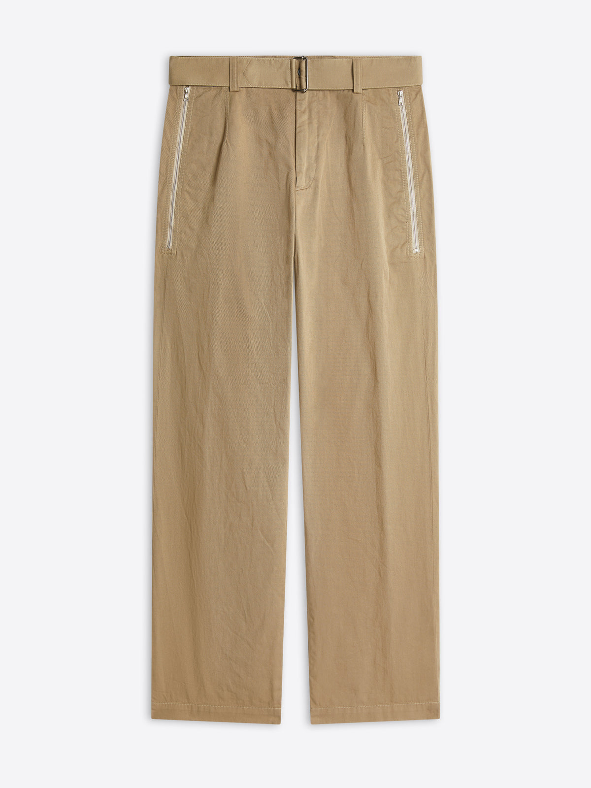 Straight belted pants