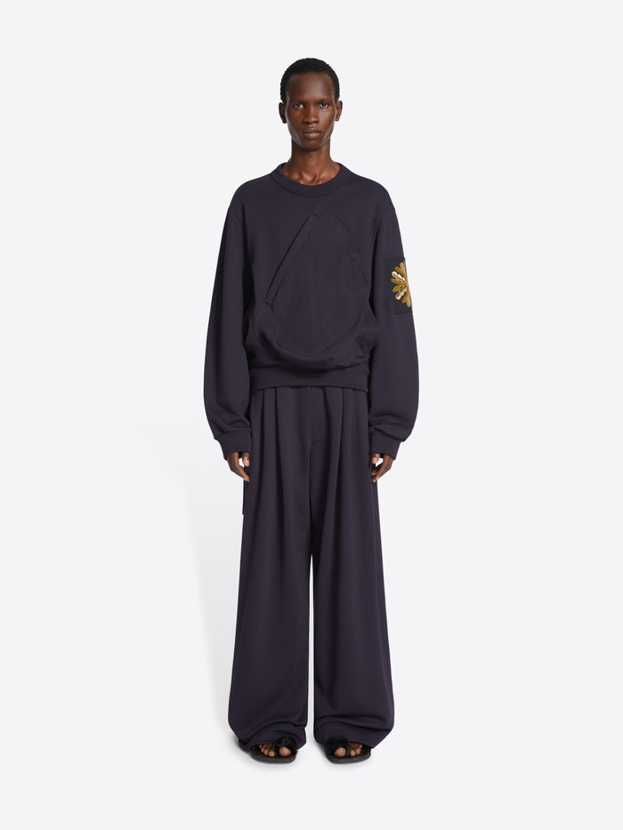 Pleated sweatpants